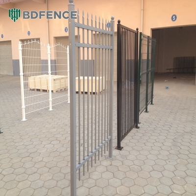 ISO 9001-2008 Spear Top Metal Fence Picket Low Tubular Steel Fence