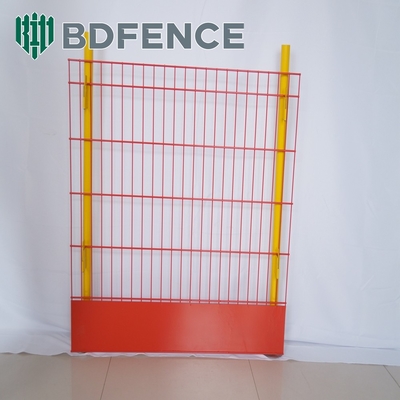 Powder Coated 75*75mm Light Duty Edge Protection Fence Yellow Colour