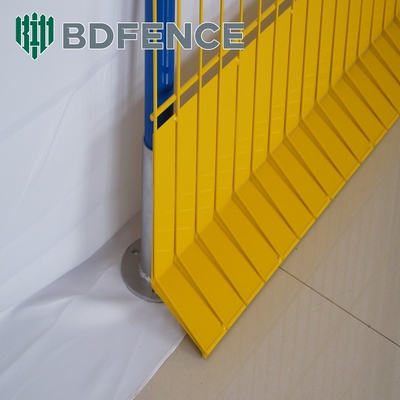 Powder Coated 75*75mm Light Duty Edge Protection Fence Yellow Colour
