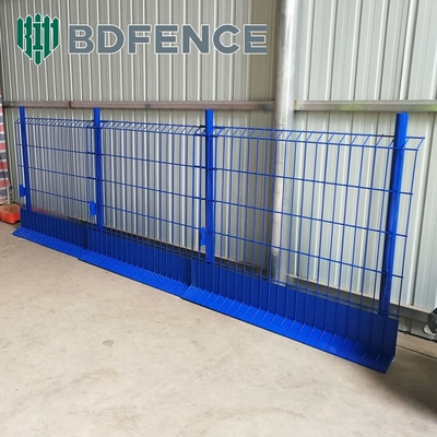 Q235 Steel Mesh Edge Protection Fencing With Toeboard For Building