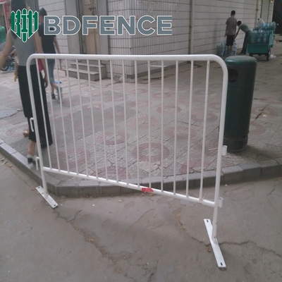 Customized 1.1*2.2m Temporary Fencing Easily Assembled Portable Metal Steel Barricade / Road Traffic