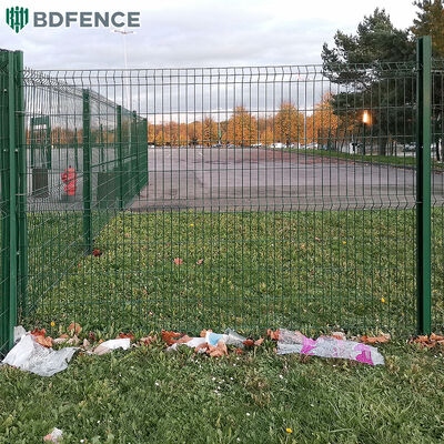 Easily Assembled 3D Curved Metal Iron Panel Perimeter Security Fencing V Mesh Welded