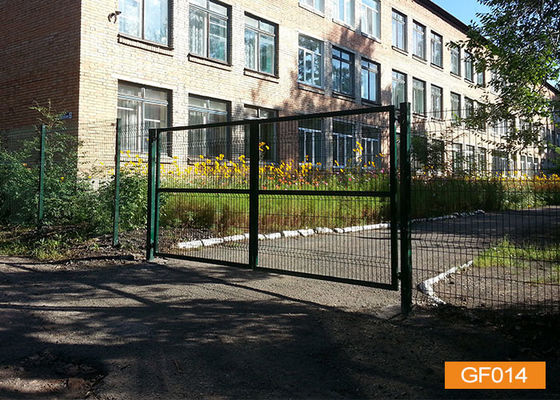 Pvc Coated Double 50x200mm Metal Garden Fence Gate 5 Feet Height