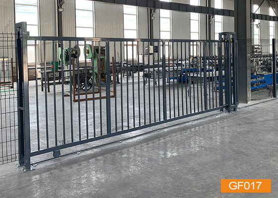 Ral7016 Powder Coated Welded Sliding Metal Garden Fence Gate