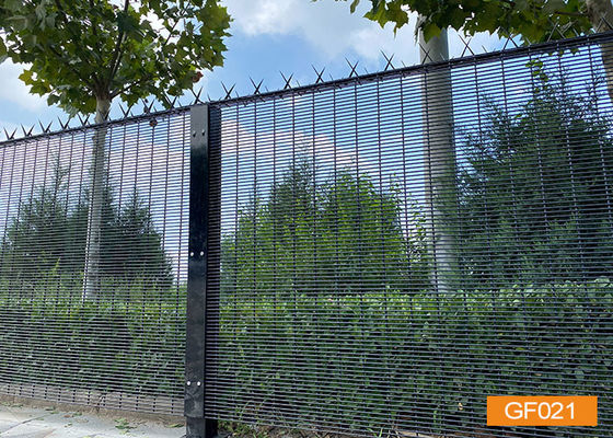 Square Post Flat Bar Anti Climb Mesh Fence for Airport