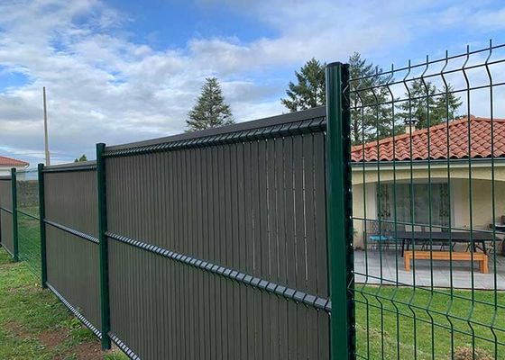 Private Slat Powder Coating Welded Wire Security Fence