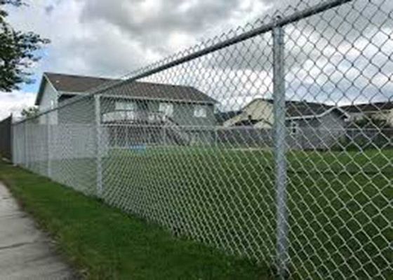 8 Ft Galvanized PVC Coated Cyclone Wire Mesh Chain Link Fence Roll For Philippines