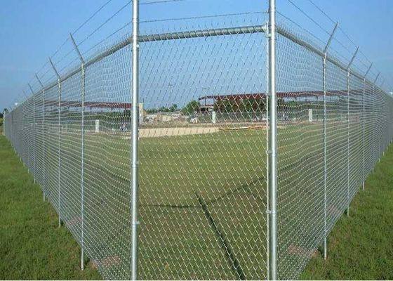 8 Ft Galvanized PVC Coated Cyclone Wire Mesh Chain Link Fence Roll For Philippines
