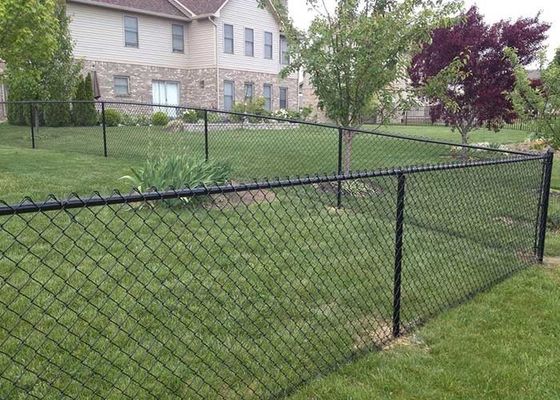 4.5mm After Coated Pvc Galvanized Diamond Chain Link Fence For Factory Game