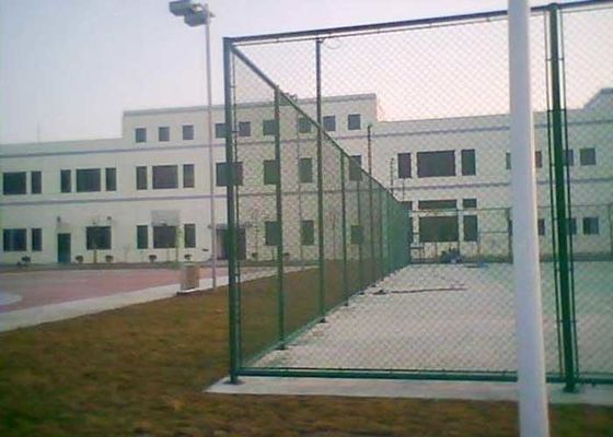 4.5mm After Coated Pvc Galvanized Diamond Chain Link Fence For Factory Game