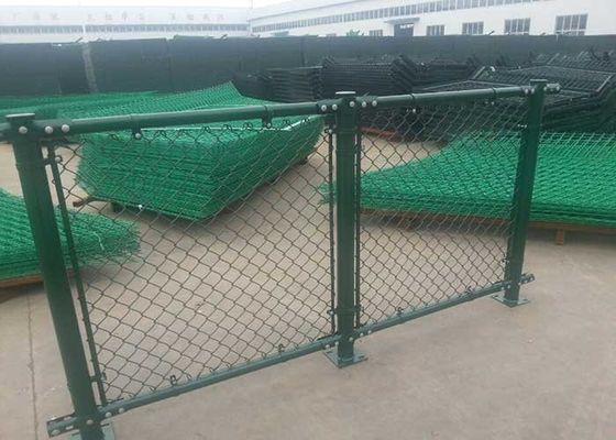 ISO14001 PVC Coated Wire Mesh Diamond Chain Link Fence