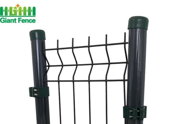 Round post PVC Coated 3d Curved V Mesh Security Fencing