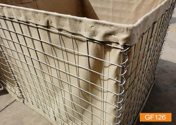 sand filled Mil 10 Hesco Gabion Retaining Wall