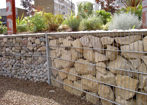 4mm Galvanized Welded Gabion Box Stone Cages Gabion Fence System