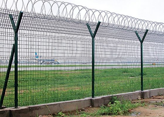 Y Shaped Column H2400mm 3D Curvy Airport Security Fencing