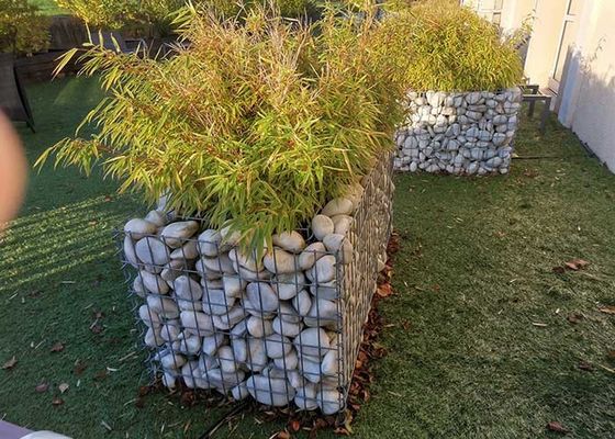 Protective Stone Retaining Gabion Fence System