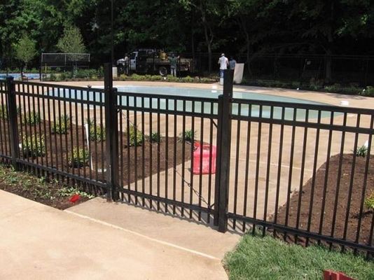 High-Strength Iron Frame Palisade Tubular Fence Security Fence Panel Square Hole Hot Dip For Driveway Gates