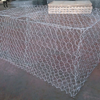 Galvanzied 1.0m Height Pvc Coated Gabion Box Wire Strong Flexibility Woven
