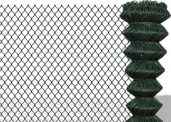 Ral 6005 Green Plastic Coated Diamond Mesh Fencing 50*50mm 6feet Height