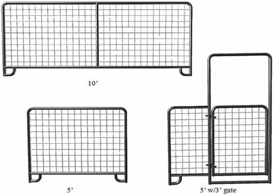 height 1800mm Welded Wire Mesh Pipe Fence Gate