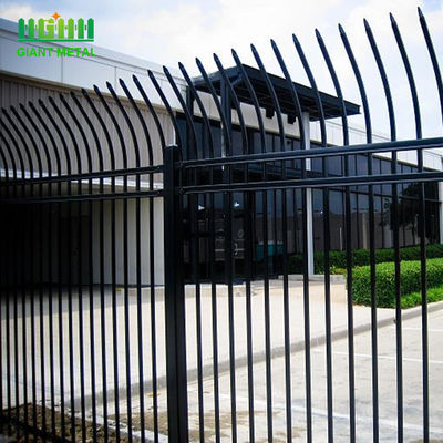 4ft Height Metal Tubular Fencing Powder Coated Industrial Security Picket Design