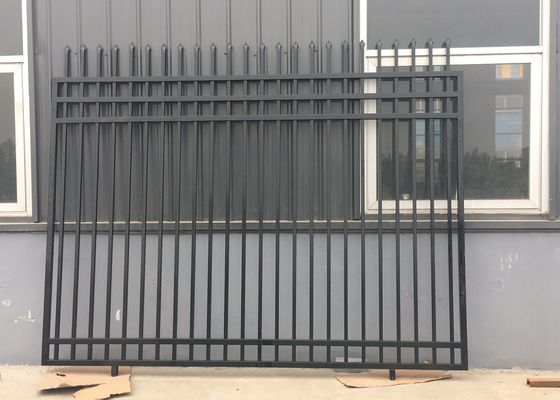 ISO9001 L2400mm Wrought Iron Tubular Steel Fence