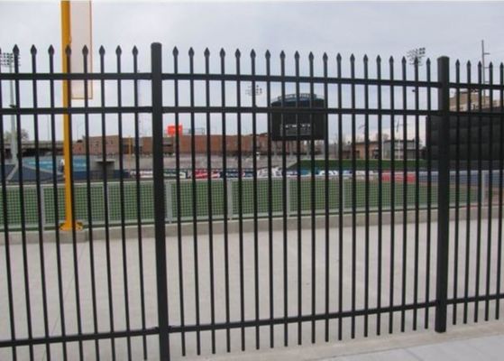 Galvanized Wrought Iron Black Tubular Fencing