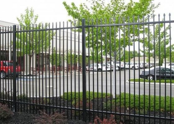 Galvanized Wrought Iron Black Tubular Fencing