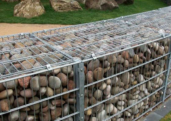 ISO14001 2x1x0.5m Welded steel Gabion Fence System