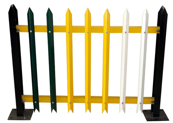 Colorful Powder Coated Steel Palisade Security Fence