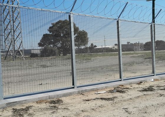 High Security Clear View Clearvu Fence 358 Anti Climb Fence for Australia Market Clamp Bar 40 x 5mm M8 Cup Square