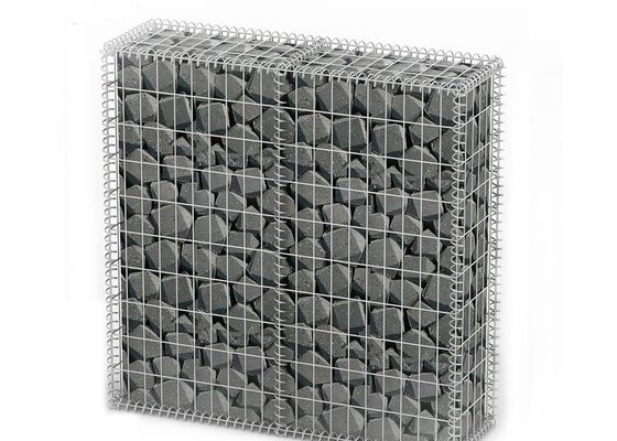 Wire Mesh 2mm Gabion Fence System Galvanized Pvc Coated Stone Filled Weld