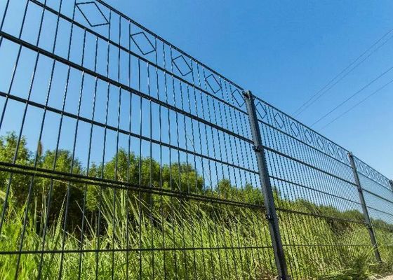 Powder Coating Twin Bar 2*2.5m Double Wire Mesh Fencing