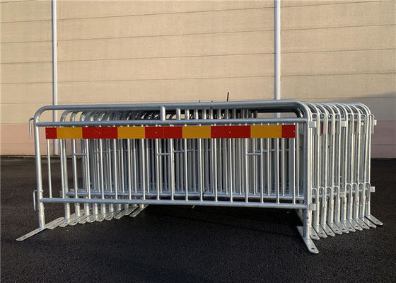 Galvanized Steel Temporary Crowd Control Barriers Fence White Color