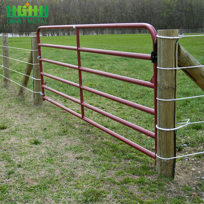 Welded Side Iron Steel 10 Ft Metal Farm Gate PVC Coated