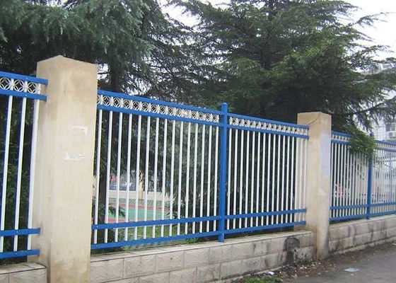 Garden Steel Fence Galvanized Black Spear Top Tubular Steel Panels 1.8*2.4m