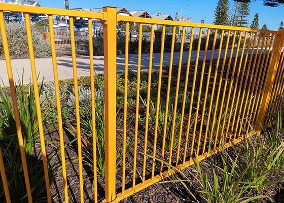 Flatten Top Powder Coating Tubular Metal Fence