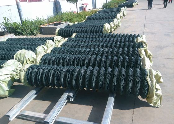 Woven 2.0mm Green 60x60mm Diamond Chain Link Fencing For Farm