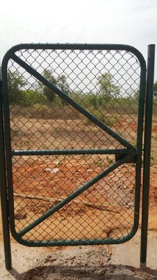 Tennis Court Galvanized Chainlink Fence Roll Cyclone Wire Diamond Mesh Black Pvc Coated 6ft 8ft Mesh Opening 50*50mm