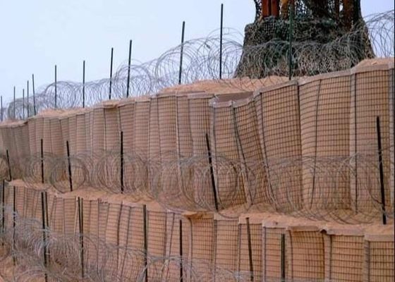 Defensive Steel HESCO Rock Basket Retaining Wall