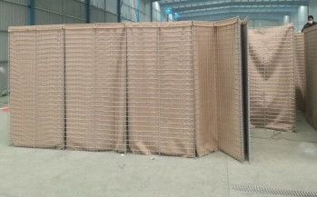 Beige 76x76mm Hesco Wall Wire Mesh Gabion Box Galvanized