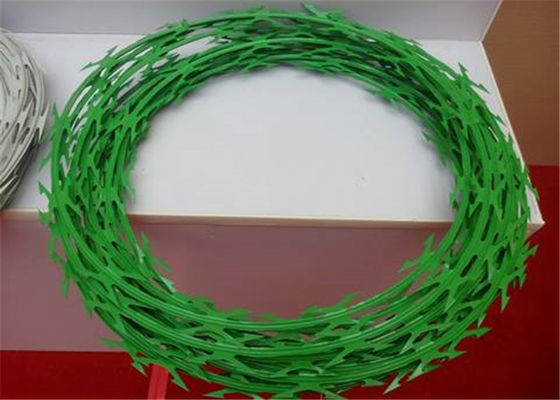 8 Kg / Roll Powder Coating 2.5mm Concertina Barbed Wire