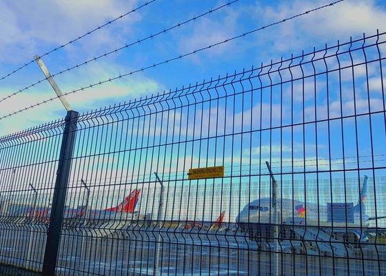 Y Post 3D Welded 20x20mm Airport Security Fencing