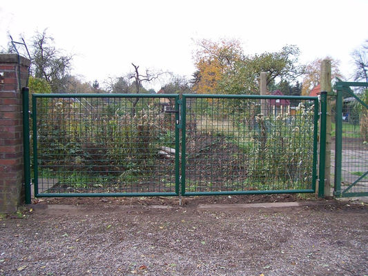Galvanized Powder Coated Steel Garden Fence Door Tubular Double Gate Waterproof 3D Model for Residential