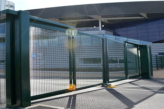 60*60mm Sliding Outdoor Fence Gate Pvc Coated Metal Frame Welded Wire Mesh Or Welded Pipe