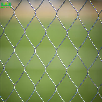 Electric Galvanized Wire Diamond Chain Link Fence 60mm X 60mm Hole