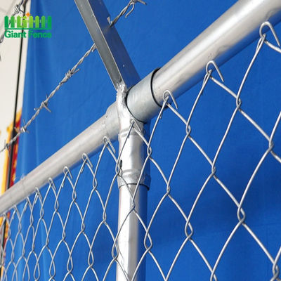 Galvanized 6ft Height Anti Corrosion Temporary Chain Link Fence For Construction