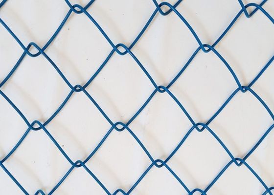 Woven Blue Color 60x60mm Pvc Diamond Mesh Fencing