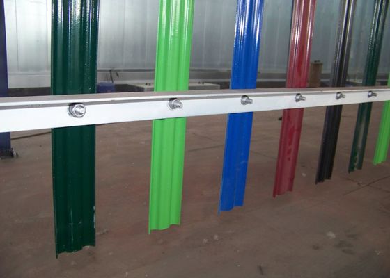 Colorful Powder Coated 2750mm Width Steel Palisade Fencing