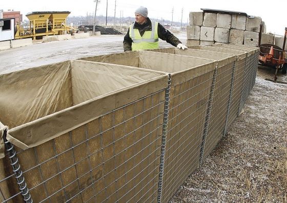 Military Welded Mesh Gabion Hesco Barrier Blast Wall